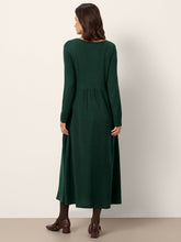 Load image into Gallery viewer, Wool Layered Neck Pleated Maxi Dress BILLIE