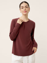 Load image into Gallery viewer, Wool Lyocell Twisted Neck Pullover Top NERISSA