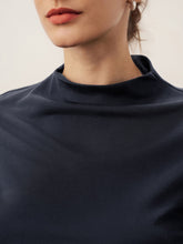 Load image into Gallery viewer, Wool Mock Neck Waist Pleat Top ISOLDE