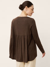 Load image into Gallery viewer, Wool Panelled Ruched Asymmetric Hem Top KALISTA