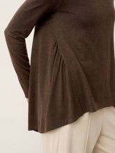 Load image into Gallery viewer, Wool Panelled Ruched Asymmetric Hem Top KALISTA