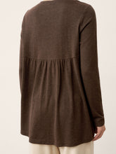 Load image into Gallery viewer, Wool Panelled Ruched Asymmetric Hem Top KALISTA