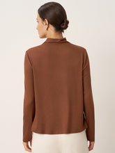 Load image into Gallery viewer, Wool Scarf Collar Long Sleeve Top ALESSIA