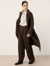 Load image into Gallery viewer, Wool Silk Double-Breasted Lapel Coat SAPPHIRE