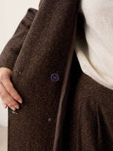 Load image into Gallery viewer, Wool Silk Double-Breasted Lapel Coat SAPPHIRE