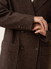 Load image into Gallery viewer, Wool Silk Double-Breasted Lapel Coat SAPPHIRE