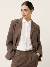 Load image into Gallery viewer, Wool Striped Notched Lapel Suit Blazer DAPHNE