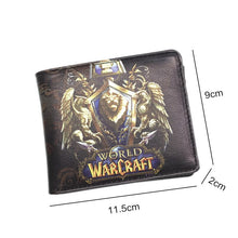 Load image into Gallery viewer, World of Warcraft Wallets Leather Slim Small Wallet WOW Alliance Horde Flag Purse Cool Movie Game Wallet