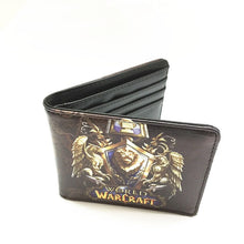 Load image into Gallery viewer, World of Warcraft Wallets Leather Slim Small Wallet WOW Alliance Horde Flag Purse Cool Movie Game Wallet