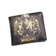 Load image into Gallery viewer, World of Warcraft Wallets Leather Slim Small Wallet WOW Alliance Horde Flag Purse Cool Movie Game Wallet