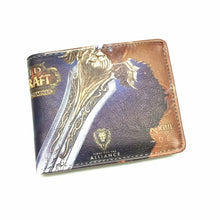 Load image into Gallery viewer, World of Warcraft Wallets Leather Slim Small Wallet WOW Alliance Horde Flag Purse Cool Movie Game Wallet