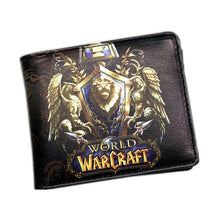 Load image into Gallery viewer, World of Warcraft Wallets Leather Slim Small Wallet WOW Alliance Horde Flag Purse Cool Movie Game Wallet