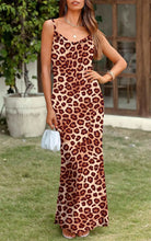 Load image into Gallery viewer, PRETTYGARDEN Women's 2024 Summer Floral Spaghetti Strap Maxi Dress Stretch Sexy Bodycon Dress Backless Slip Long Dresses Large Brown Leopard - # GIAA231710001