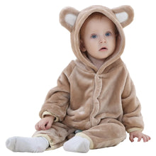 Load image into Gallery viewer, Cartoon Flannel Baby Rompers - # BAAA21110013