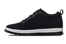 Load image into Gallery viewer, CALTO - X2322 - 2.4 Inches Taller (Black/White & Black Sole) - Lace Up Casual Sneaker - Lightweight