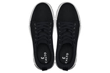 Load image into Gallery viewer, CALTO - X2322 - 2.4 Inches Taller (Black/White & Black Sole) - Lace Up Casual Sneaker - Lightweight