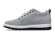 Load image into Gallery viewer, CALTO - X2324 - 2.4 Inches Taller (Pewter Grey/White & Black Sole) - Lace Up Casual Sneaker - Lightweight