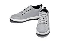 Load image into Gallery viewer, CALTO - X2324 - 2.4 Inches Taller (Pewter Grey/White & Black Sole) - Lace Up Casual Sneaker - Lightweight