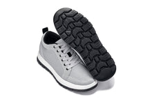 Load image into Gallery viewer, CALTO - X2324 - 2.4 Inches Taller (Pewter Grey/White & Black Sole) - Lace Up Casual Sneaker - Lightweight