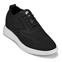 Load image into Gallery viewer, CALTO - X2632 - 2.8 Inches Taller (Black/White Sole) - Lace Up Casual Walker - Lightweight