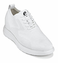 Load image into Gallery viewer, CALTO - X2633 - 2.8 Inches Taller (White) - Lace Up Casual Walker - Lightweight