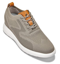 Load image into Gallery viewer, CALTO - X2639 - 2.8 Inches Taller (Khaki Green/Brown) - Lace Up Casual Walker - Lightweight