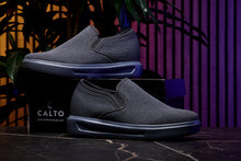 Load image into Gallery viewer, CALTO - X2783 - 2.8 Inches Taller (Charcoal/Grey Sole) - Lightweight Sneaker Loafers