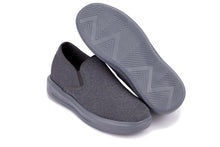 Load image into Gallery viewer, CALTO - X2783 - 2.8 Inches Taller (Charcoal/Grey Sole) - Lightweight Sneaker Loafers