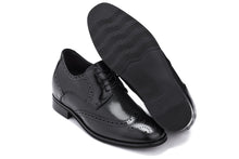 Load image into Gallery viewer, CALTO - Y10655 - 2.8 Inches Taller (Black) - Wingtip Oxford Dress Shoe