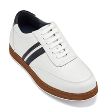 Load image into Gallery viewer, CALTO White Leather Sneakers - 2.8 inches - Y2821