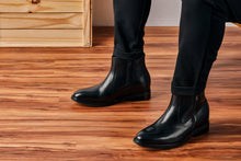Load image into Gallery viewer, CALTO - Y70621 - 2.8 Inches Taller (Black) - Lightweight Zipper Boots