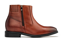 Load image into Gallery viewer, CALTO - Y70623 - 2.8 Inches Taller (Rust Brown) - Lightweight Zipper Boots