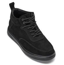 Load image into Gallery viewer, CALTO - Y7113 - 2.8 Inches Taller (Black) - Nubuck Suede Moc-Toe Sneak-Boots