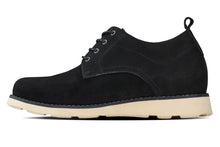 Load image into Gallery viewer, CALTO - Y7261 - 2.8 Inches Taller (Black) - Nubuck Upper Wedge Sole Work Boots