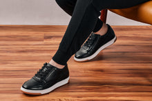 Load image into Gallery viewer, CALTO - Y7885 - 2.6 Inches Taller (Black/White & Gum Sole) - Elevated Leather Sneakers
