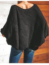 Load image into Gallery viewer, Loose Batwing Sleeve Hollow Out Knit Sweater Top