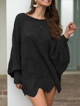 Load image into Gallery viewer, Loose Batwing Sleeve Hollow Out Knit Sweater Top