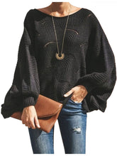Load image into Gallery viewer, Loose Batwing Sleeve Hollow Out Knit Sweater Top