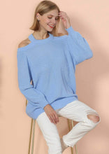 Load image into Gallery viewer, Halter Neck Knitted Semi Backless Pullover