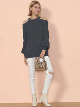 Load image into Gallery viewer, Halter Neck Knitted Semi Backless Pullover
