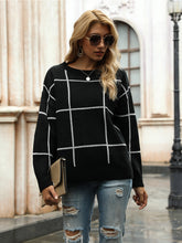 Load image into Gallery viewer, Crew Neck Ribbed Knit Pullover Sweater