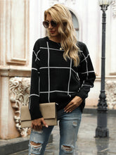Load image into Gallery viewer, Crew Neck Ribbed Knit Pullover Sweater