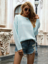 Load image into Gallery viewer, Crew Neck Ribbed Knit Pullover Sweater