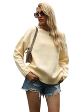 Load image into Gallery viewer, Crew Neck Ribbed Knit Pullover Sweater