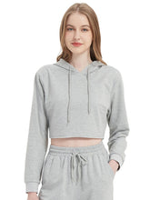Load image into Gallery viewer, Crop Top Sweatshirt Long Sleeve Hoodie Pullover