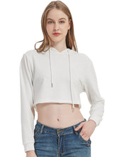 Load image into Gallery viewer, Crop Top Sweatshirt Long Sleeve Hoodie Pullover