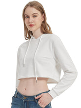 Load image into Gallery viewer, Crop Top Sweatshirt Long Sleeve Hoodie Pullover