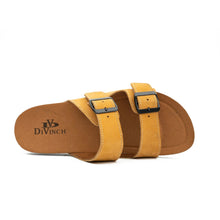 Load image into Gallery viewer, Yellow Buckle Slide Sandals