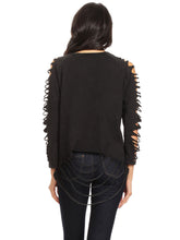 Load image into Gallery viewer, Ripped Long-Sleeve Pullover Top