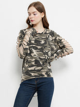 Load image into Gallery viewer, Ripped Long-Sleeve Pullover Top